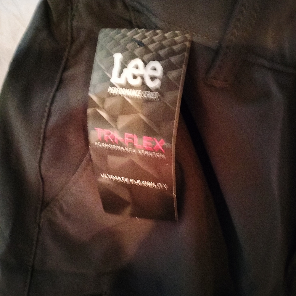 lee performance series size 30 men's tri-flex shorts dark grey 10" inseam nwt - Picture 6 of 7